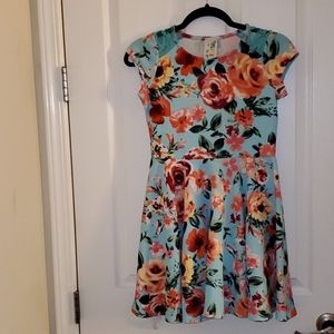 Floral Skater Skirt Dress